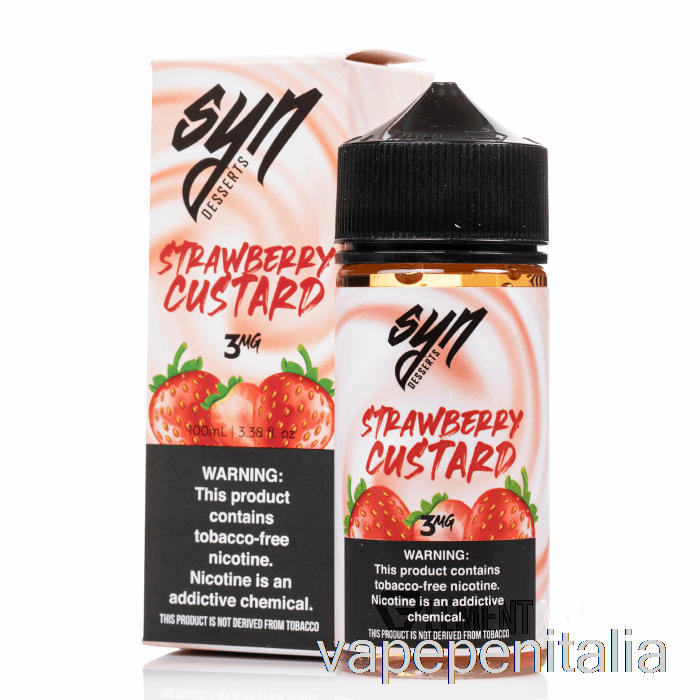 Vape Italia Crema Pasticcera Alla Fragola - Syn Liquido - 100ml 6mg